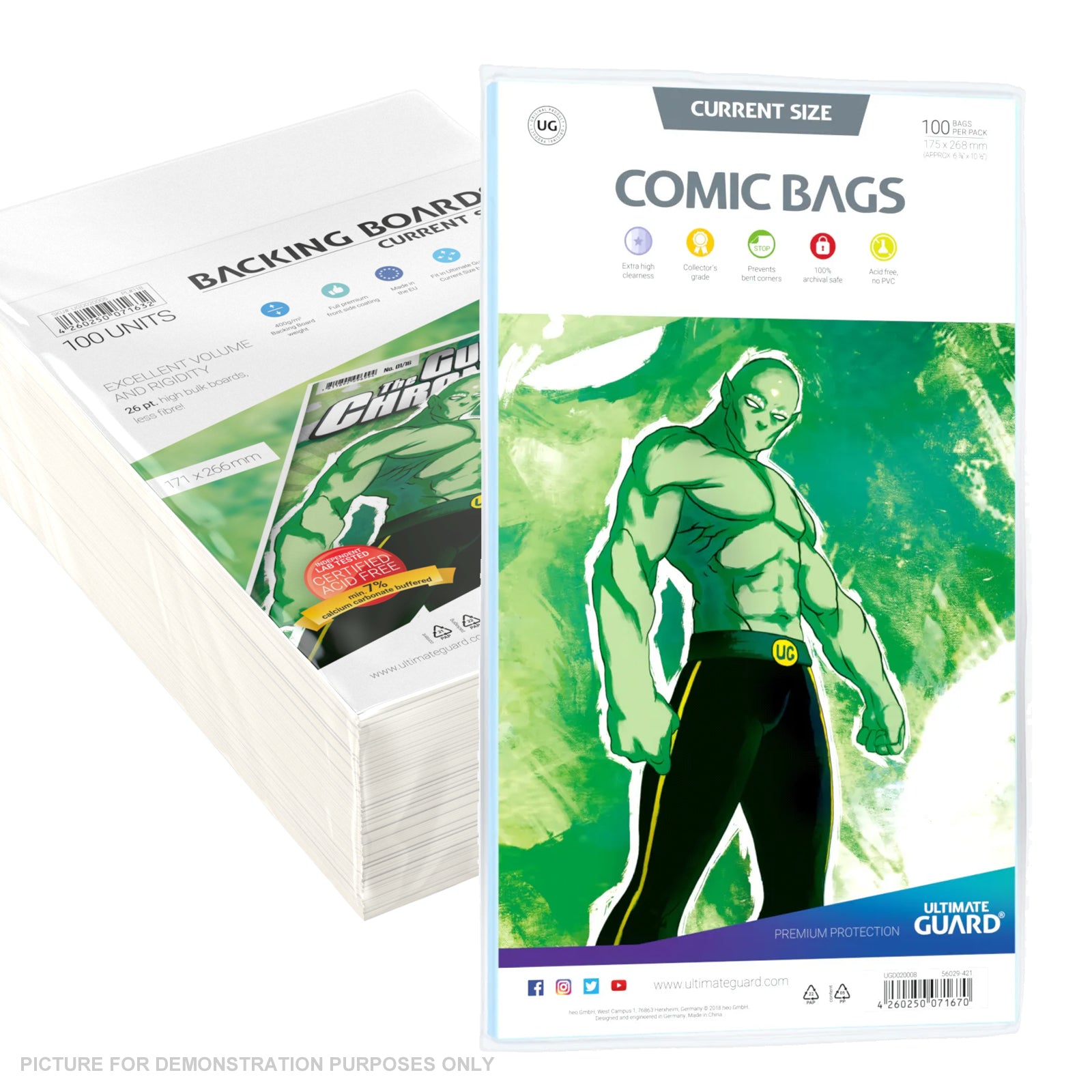 COMIC COMBO - ULTIMATE GUARD - Standard CURRENT Size Comic Bags & Backing Boards x 100